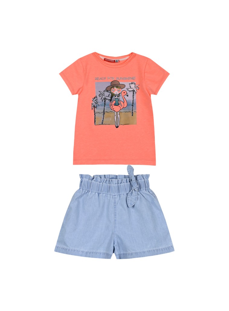 Παιδικό σετ 2 τεμάχια με τύπωμα για κορίτσι | ΜΠΛΕ ΤΖΗΝ