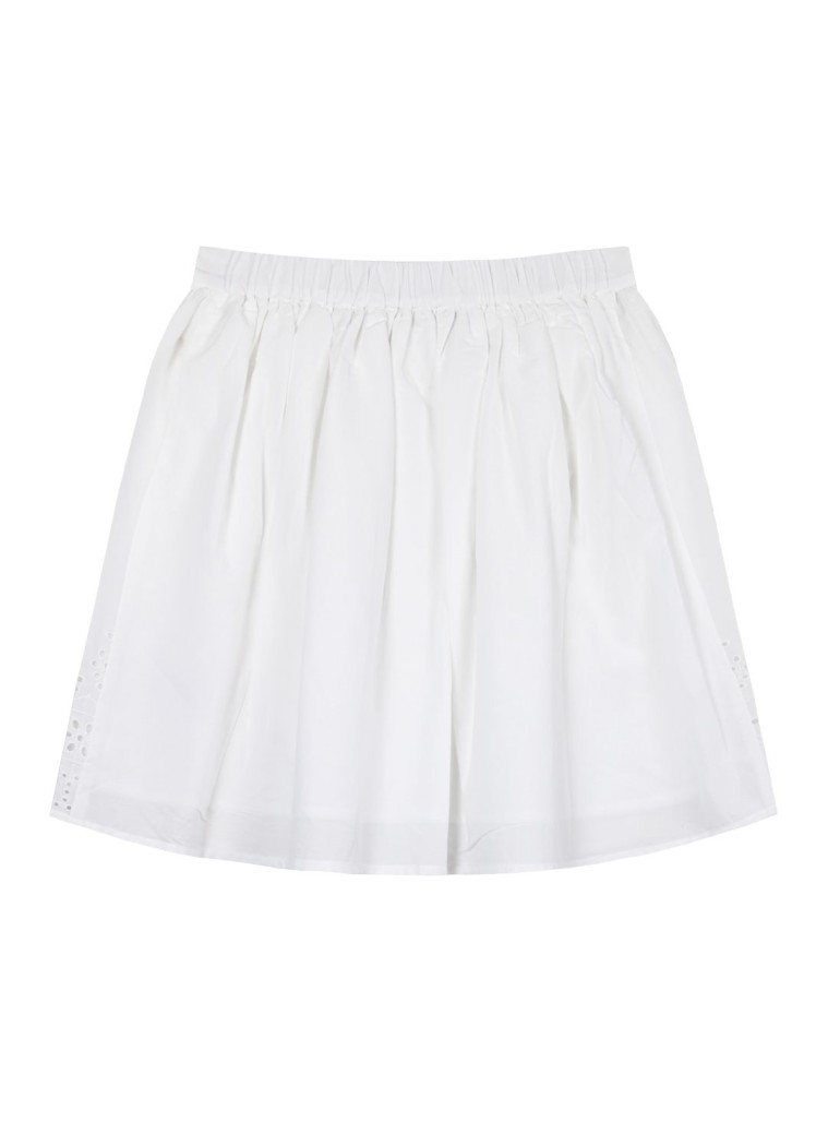 Παιδική φούστα μεσαίου μήκους με κέντημα για κορίτσι | ΛΕΥΚΟ