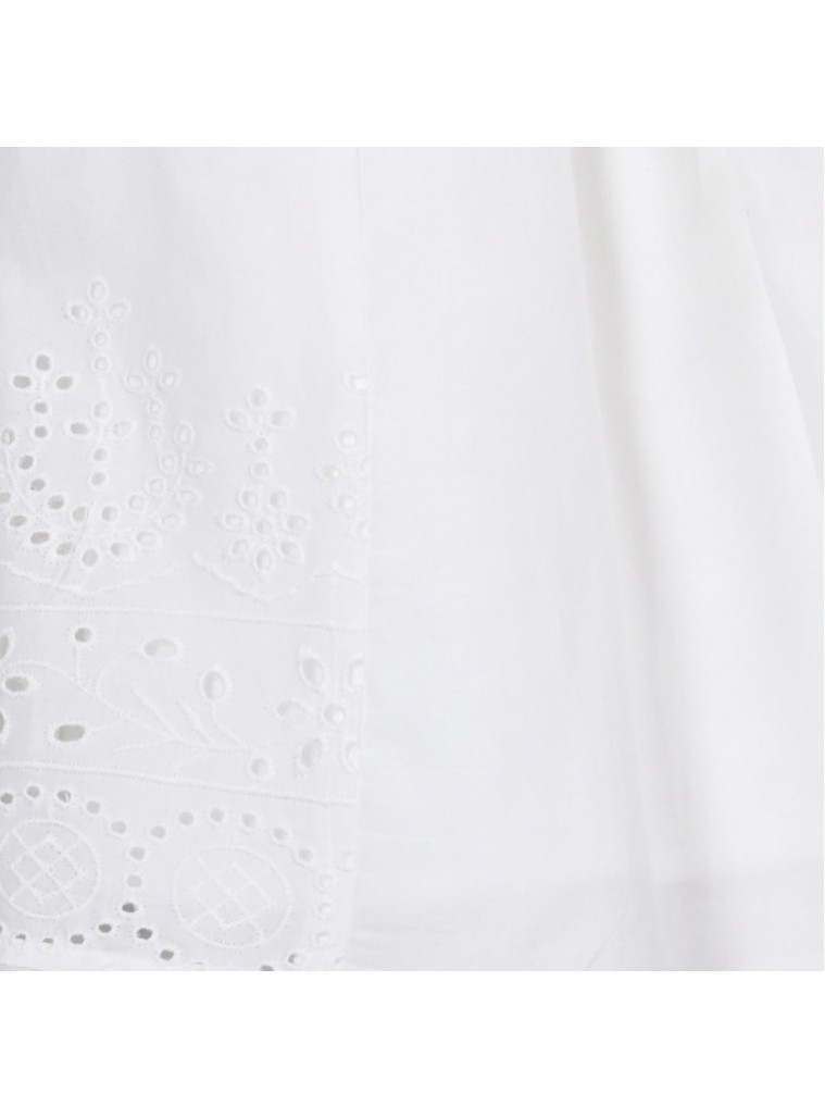 Παιδική φούστα μεσαίου μήκους με κέντημα για κορίτσι | ΛΕΥΚΟ