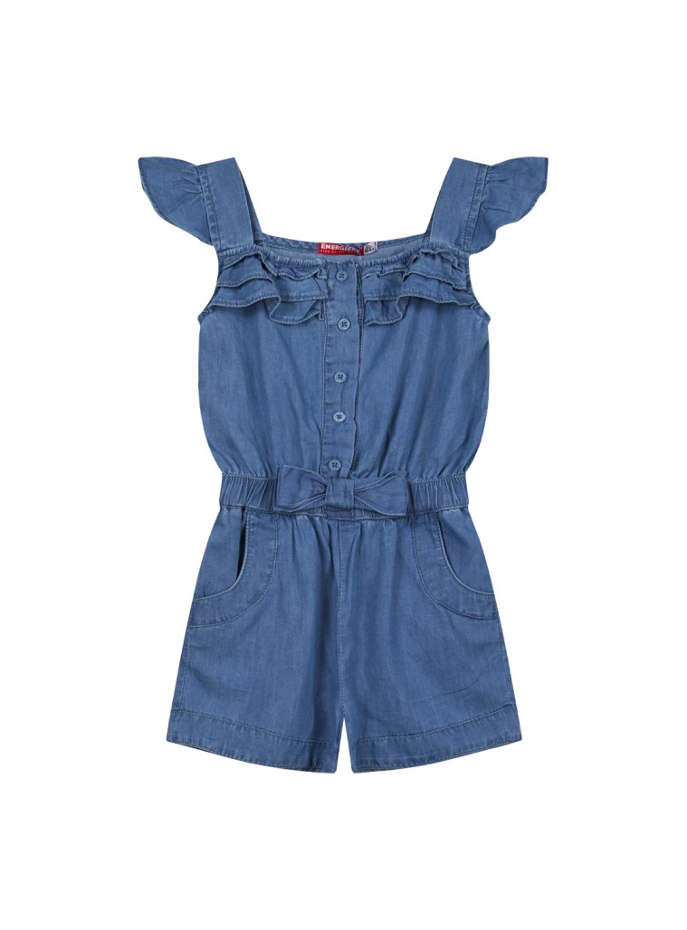 Girl΄s jean romper | BLUE DENIM