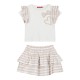 Girl΄s 2 piece set with details | BEIGE