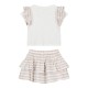 Girl΄s 2 piece set with details | BEIGE