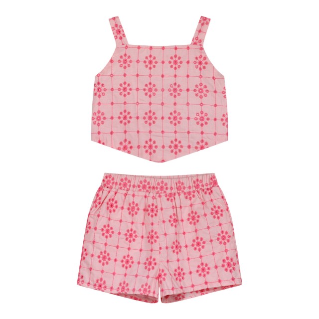 Girl΄s 2 piece set with embroidery | PINK