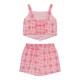 Girl΄s 2 piece set with embroidery | PINK