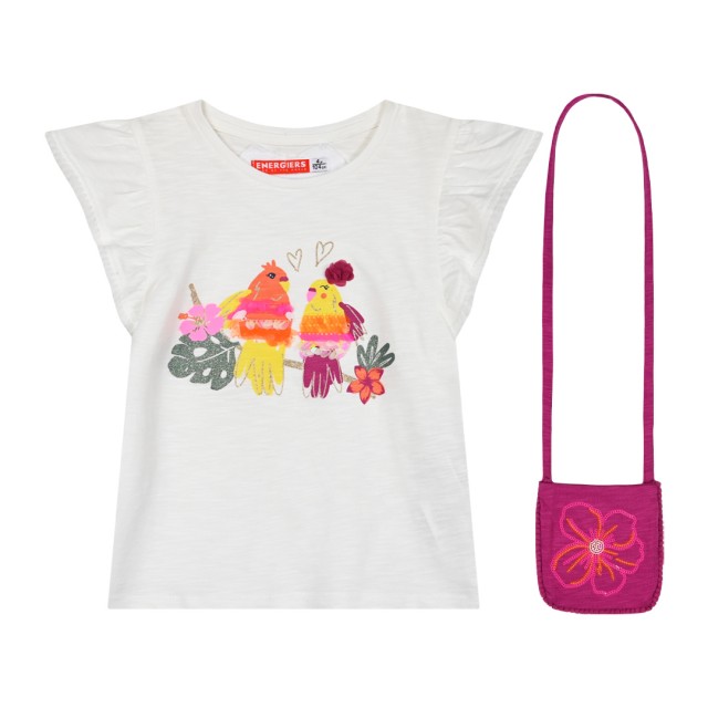 T-shirt with bag | WHITE
