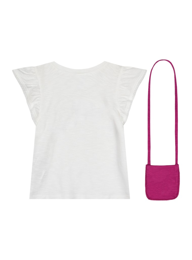 T-shirt with bag | WHITE