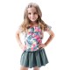 Girl΄s 2 piece set with printed shirt | KHAKI