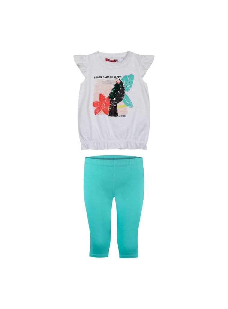 Παιδικό σετ 2 τεμάχια με τύπωμα και παγιέτες για κορίτσι | ΣΜΑΡΑΓΔΙ