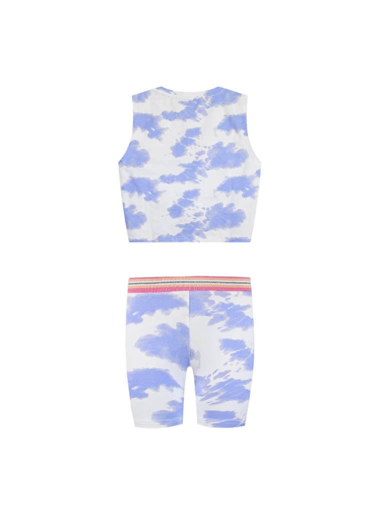 Girl΄s 2 piece tie dye set with print | BLUE DREAM