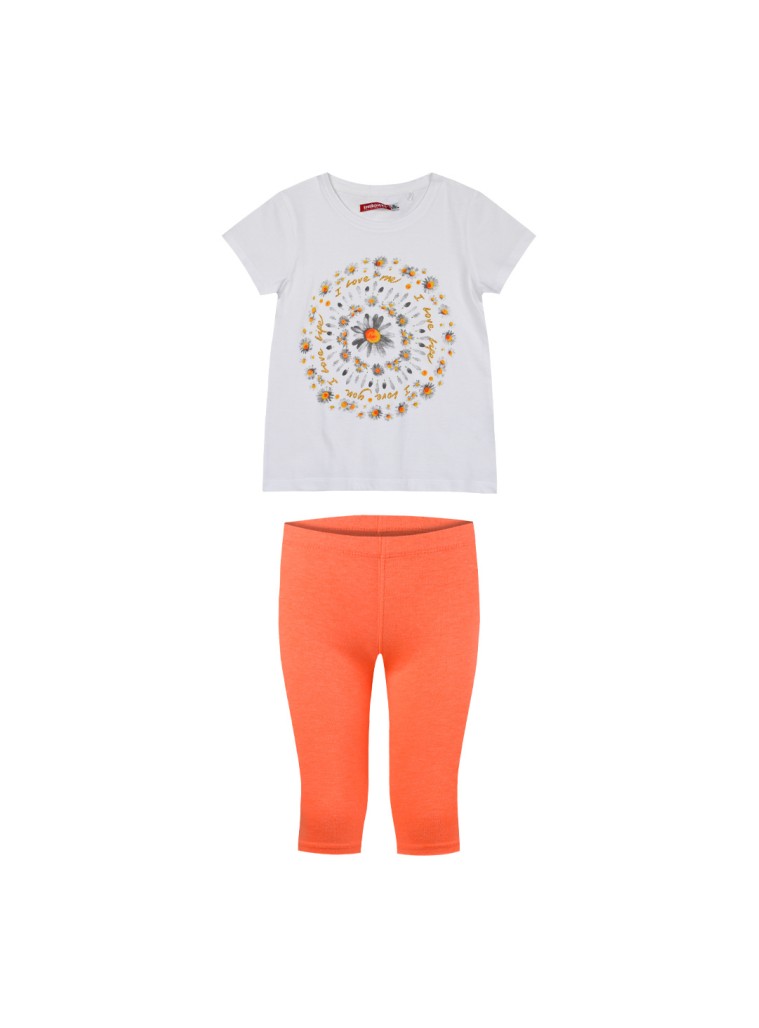 Παιδικό σετ 2 τεμάχια με τύπωμα για κορίτσι | EXOTIC ORANGE