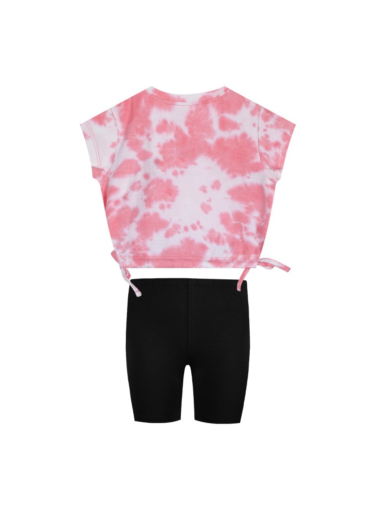 Παιδικό σετ 2 τεμάχια με μπατίκ μπλούζα με τύπωμα για κορίτσι | ΜΑΥΡΟ