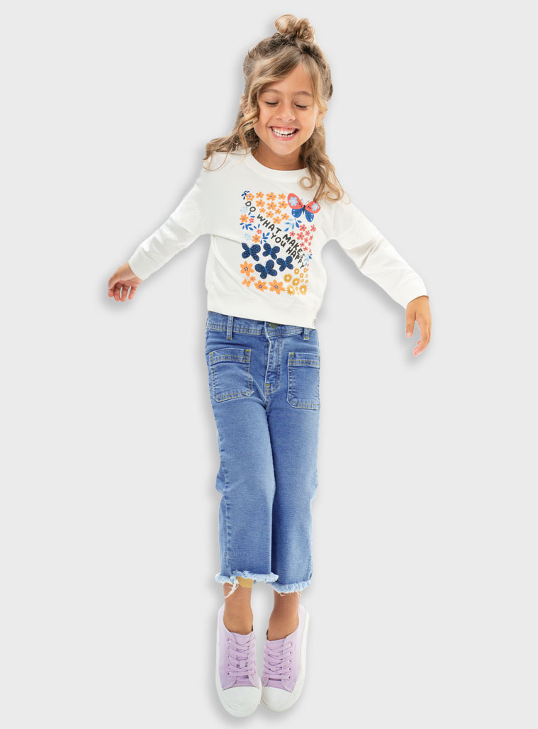 Marine fit jeans for girls | BLUE DENIM