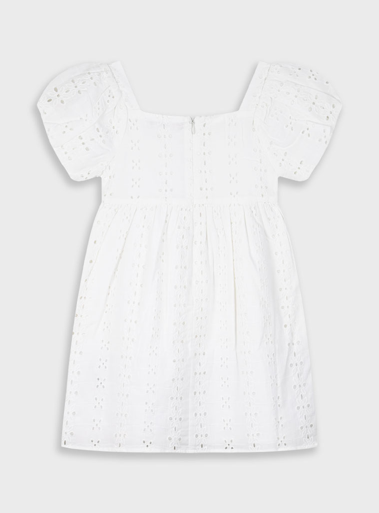 Κιπούρ φόρεμα για κορίτσι | ΛΕΥΚΟ