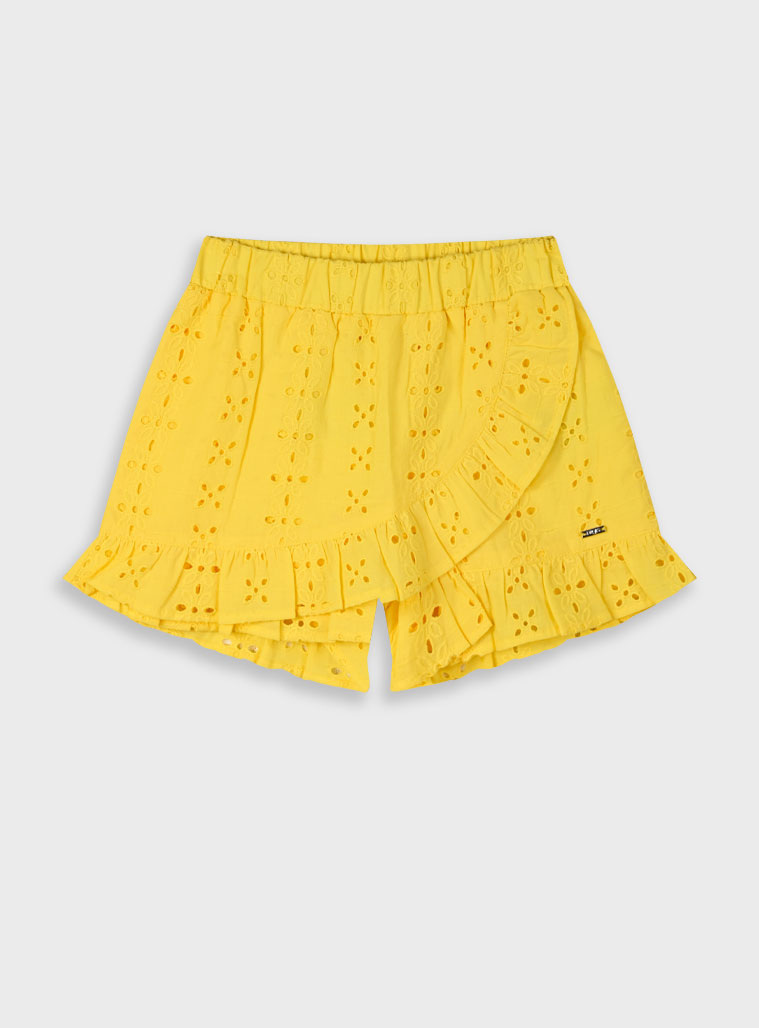 English embroidery skort | YELLOW