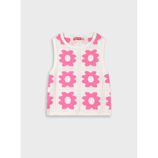 Knit top for girls | WHITE