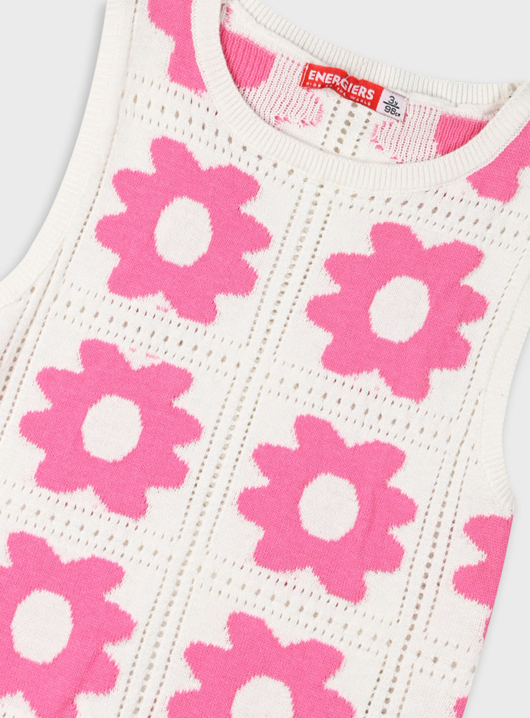 Knit top for girls | WHITE