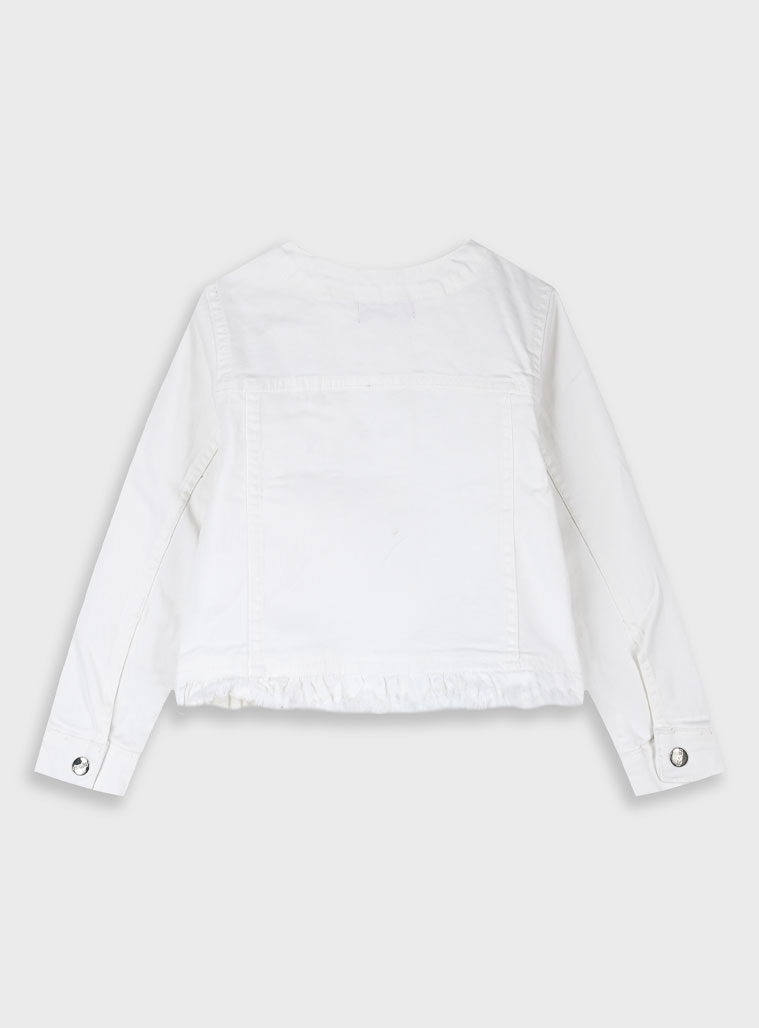 Light denim jacket for girls | ECRU