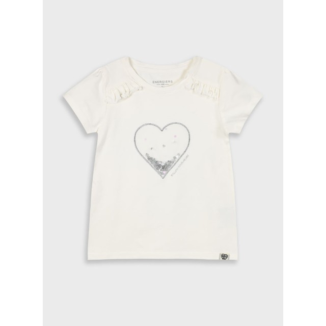 T-shirt with sequins for girls | ECRU