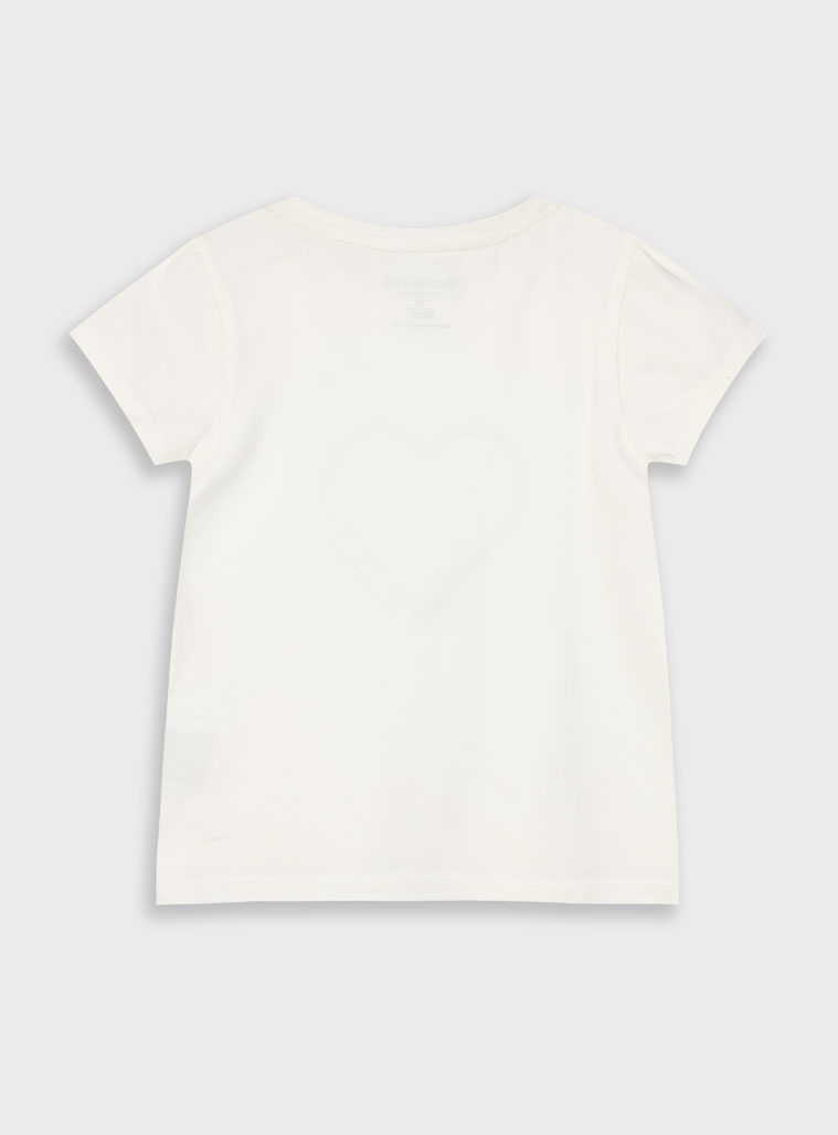 T-shirt with sequins for girls | ECRU