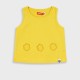 Ribbed tank top for girls | YELLOW