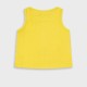 Ribbed tank top for girls | YELLOW