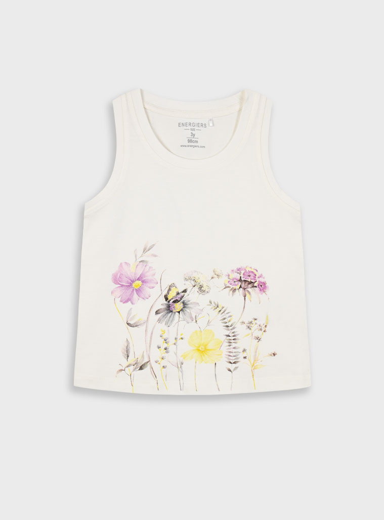 Tank top with print for girls | CREAM