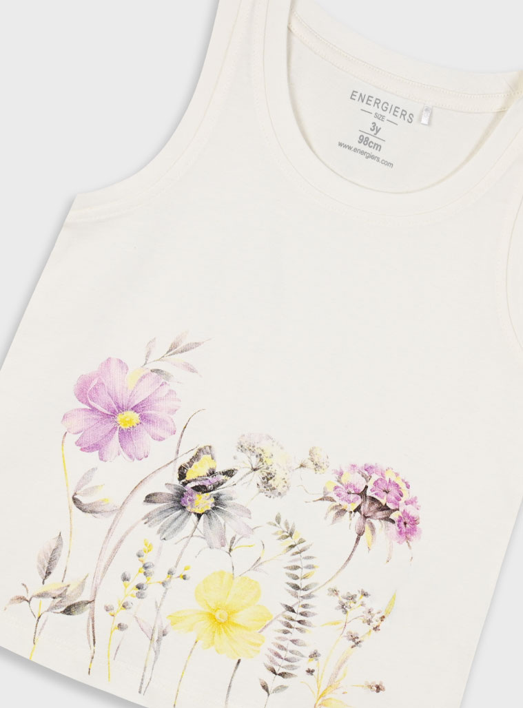 Tank top with print for girls | CREAM