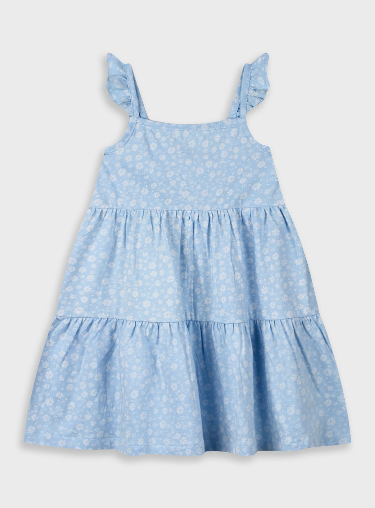Floral dress for girls | LIGHT BLUE