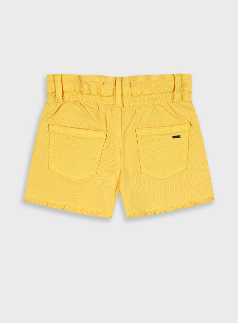 Denim shorts for girls | YELLOW
