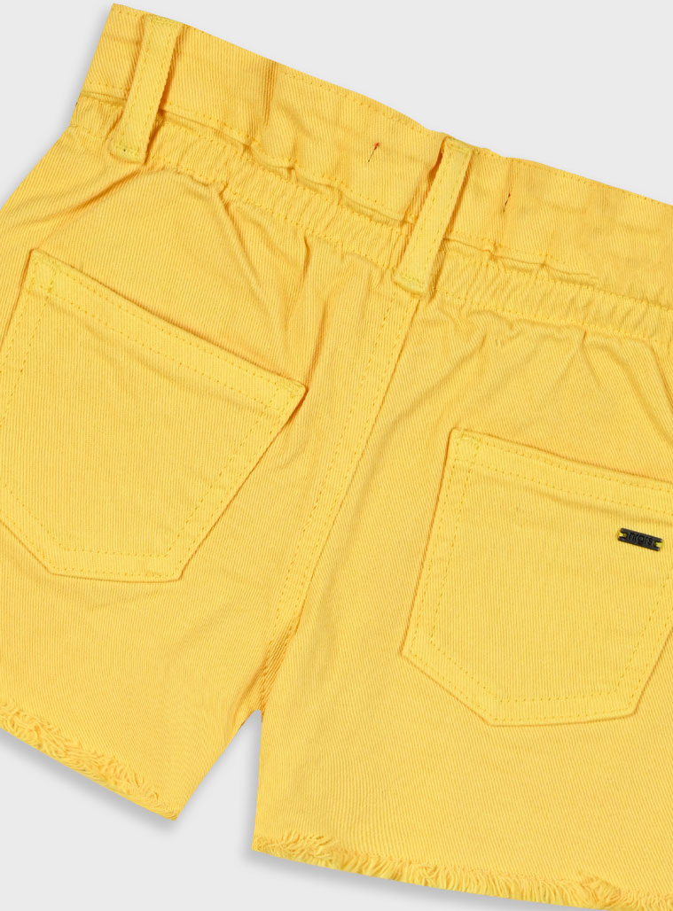 Denim shorts for girls | YELLOW