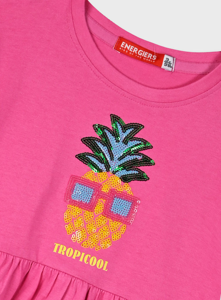 Dress with sequins for girls | STRAWBERRY