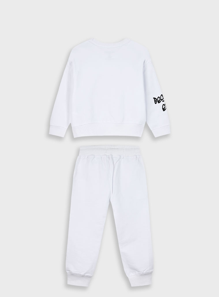 Tracksuit with print for girls | WHITE