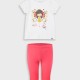 Set with print for girls | CORAL