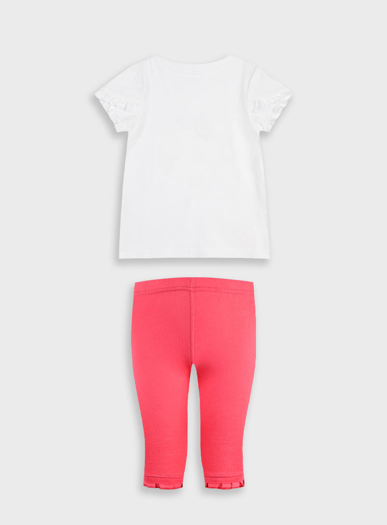 Set with print for girls | CORAL