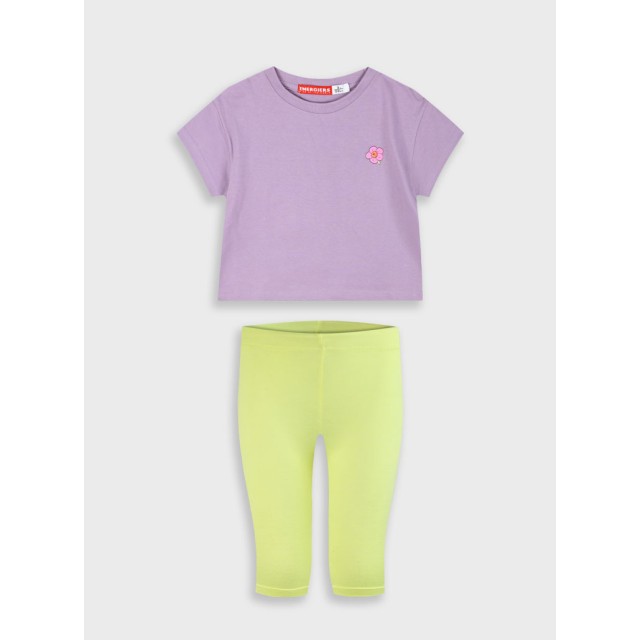 Set with print for girls | EMERALD GREEN