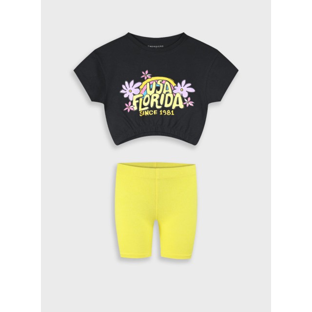 Σετ με τύπωμα για κορίτσι | ΝΕΟΝ ΠΡΑΣΙΝΟ