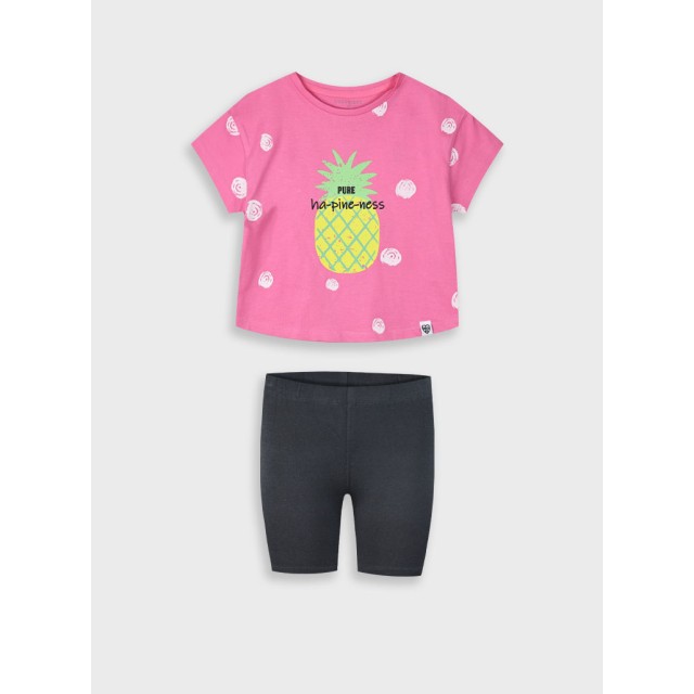 Set with print for girls | BLACK