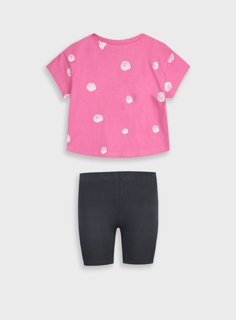 Set with print for girls | BLACK