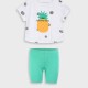 Set with print for girls | PARROT GREEN