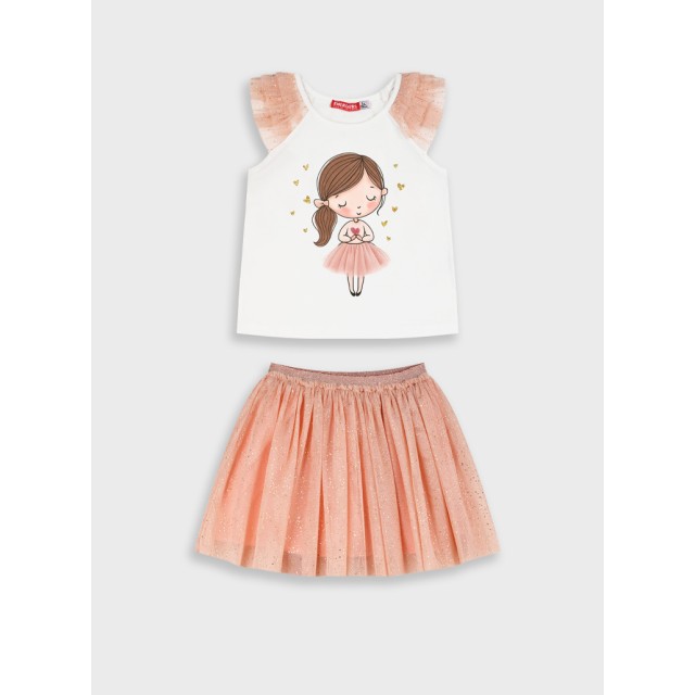 Set shirt with skirt | PINK