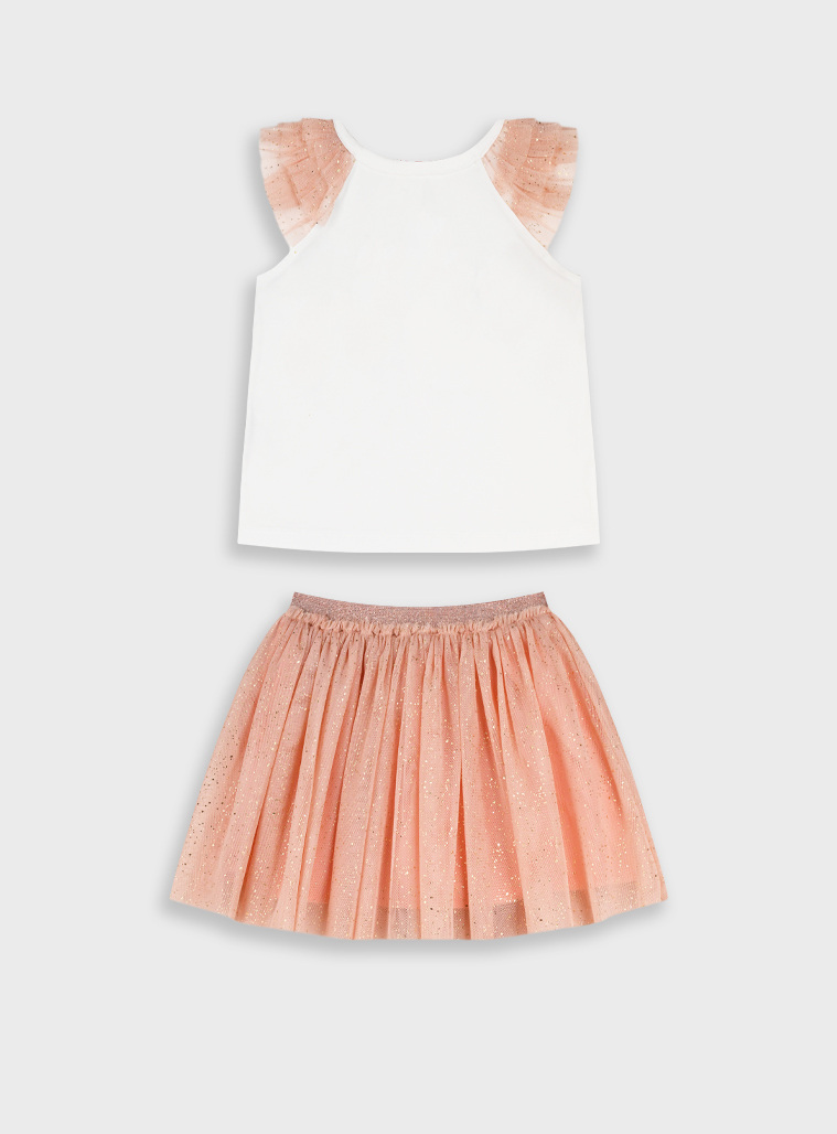Set shirt with skirt | PINK