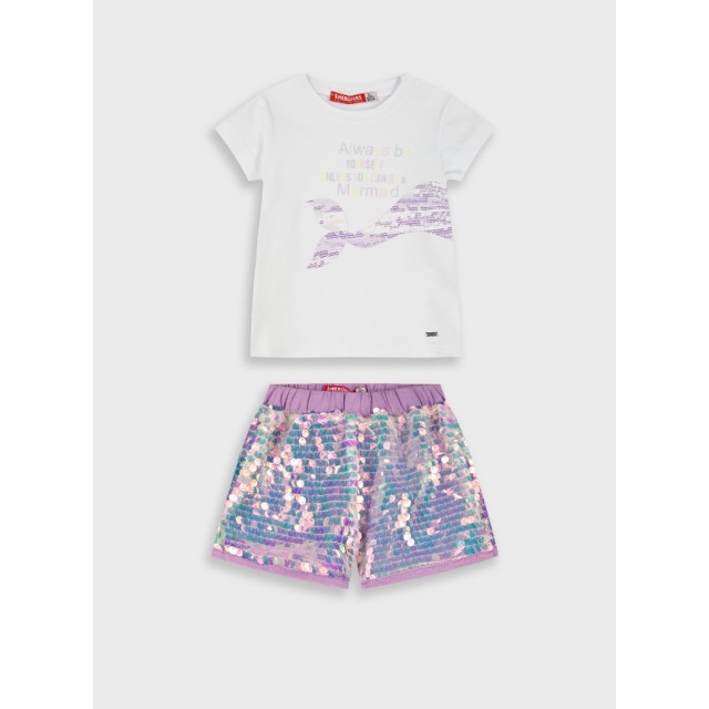 Set of t-shirt with shorts | LILA IRIDESCENT
