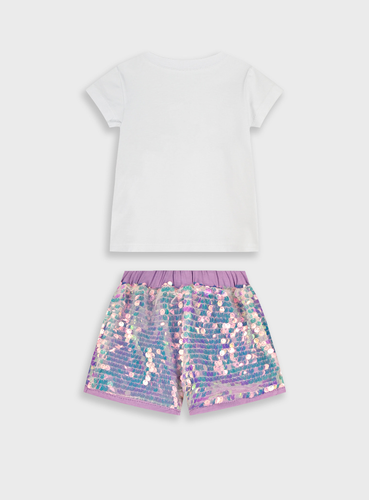 Set of t-shirt with shorts | LILA IRIDESCENT