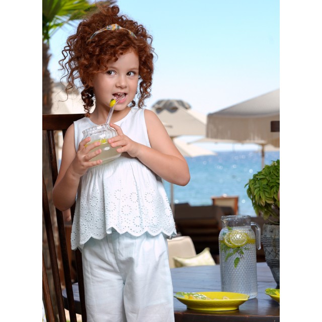 Set shirt with culottes | LIGHT BLUE