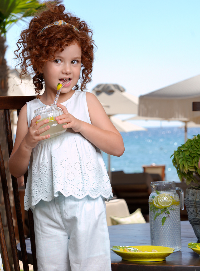 Set shirt with culottes | LIGHT BLUE