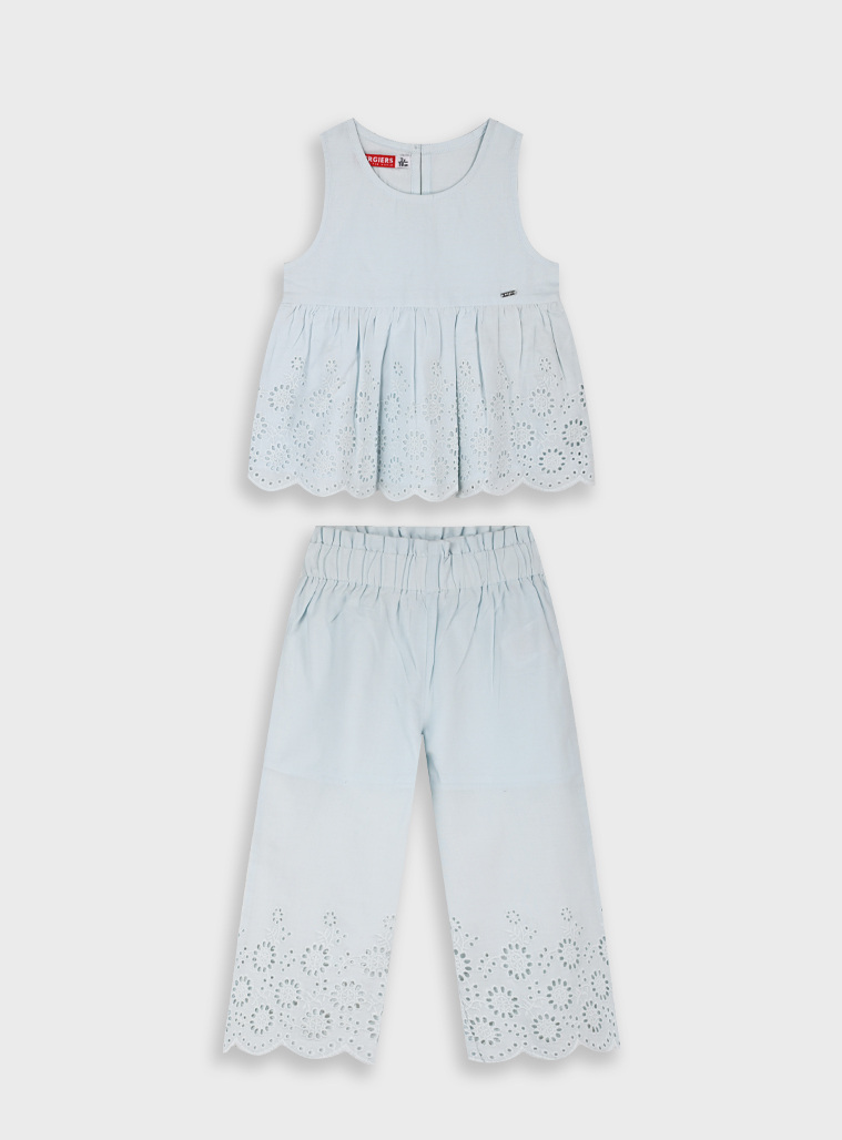 Set shirt with culottes | LIGHT BLUE
