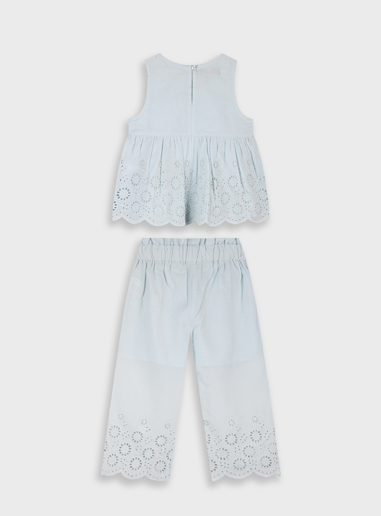 Set shirt with culottes | LIGHT BLUE