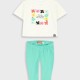 Set of t-shirt with leggings | Aqua Green