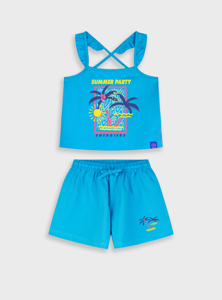 Set of shirt with shorts | TURQUOISE