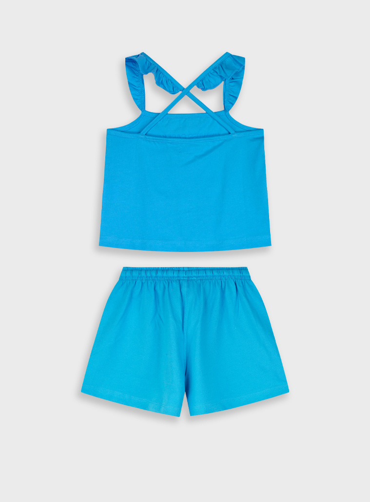 Set of shirt with shorts | TURQUOISE